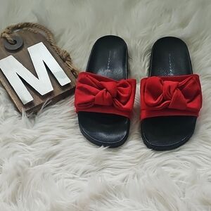 Steven by Steve Madden Savina Red and Black Slides